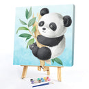 Panda Frameless DIY Oil Paint by Numbers Hand Painted Artwork Gift (S538)
