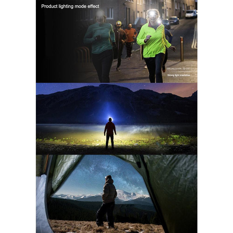 Camping Headlight Rechargeable Waterproof Headlamp for Running Camping Hiking