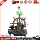 Pirate Captain Aquarium Decorations Landscape Skeleton on Wheel Action Newly