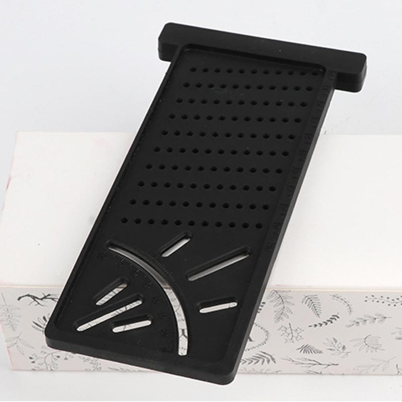 Woodworking Scribe Mark Line Gauge Cross-Out Carpenter Angle Ruler (Black)