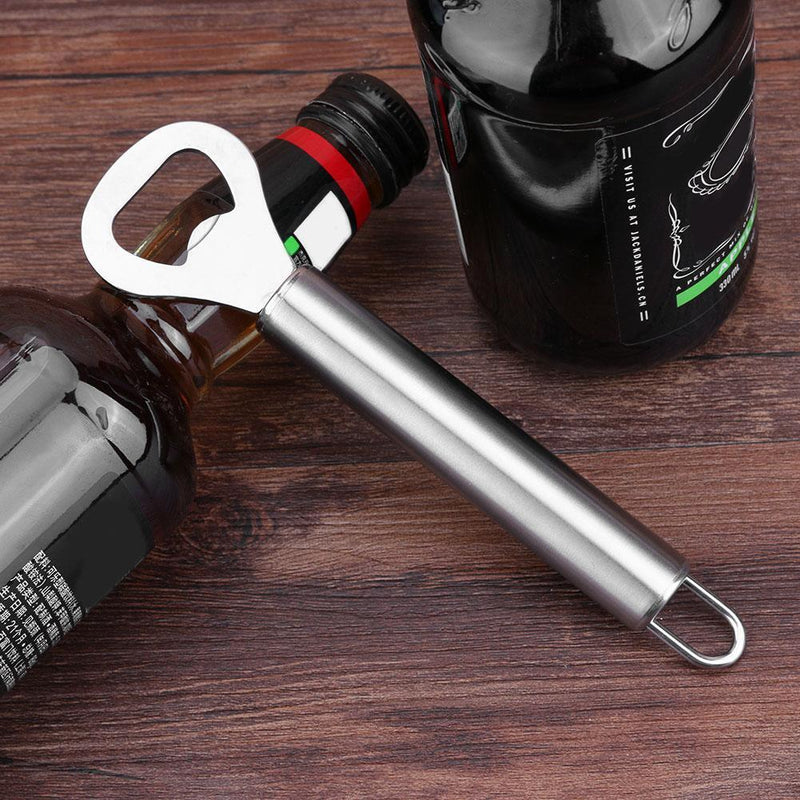 Stainless Steel Handheld Wine Beer Soda Glass Cap Bottle Opener Bar Tool