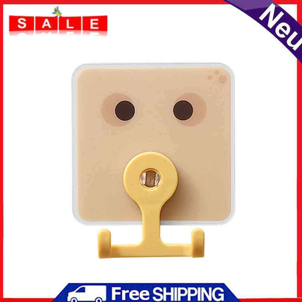 Cute Wall Hanging Double Hook Load-bearing 360 Rotary Free Punching Hanger Racks