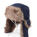 Winter Cap Windproof Warm Bomber Ski Cap Men Women Ear Flaps Faux Fur Headwea