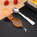 Camp Stainless Steel Folding Pocket Spoon Spork Outdoor Picnic Tableware Spoo
