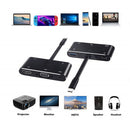 Speaker 3.5mm Audio Adapter Docking Station Type-C Hub USB 3.0 VGA 4K HDMI