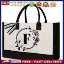 Canvas Shoulder Bags Letters Flower Clothing Storage Simple Shopping Handbags