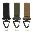 Triangle Backpack Hanging Buckle 360-Degree Rotation D-Shaped Hook (Khaki)
