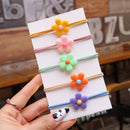 Hair Ponytail Holders Dinosaur Hair Ties Elastic Rubber Bands Flower Hair Rope