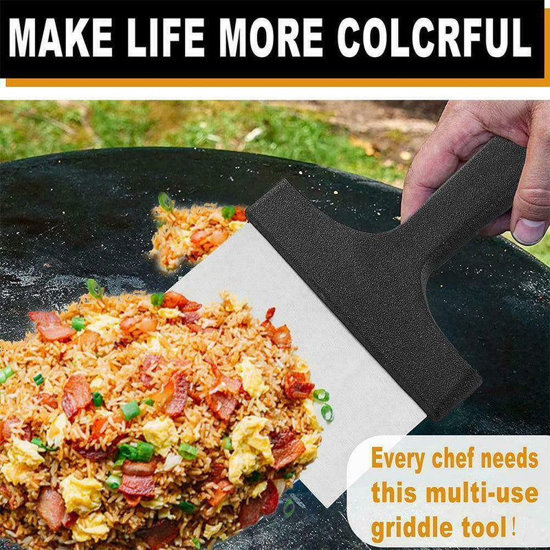 Spatula Cleaning Barbecue Grill Barbecue Net BBQ Cleaning Tool Teppanyaki I5E1