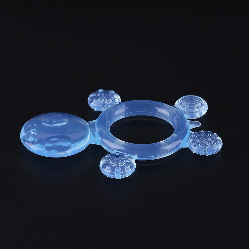 Cute Baby Teether Kids Silicone Teething Chewable Pacifier (Blue Tortoise) Newly