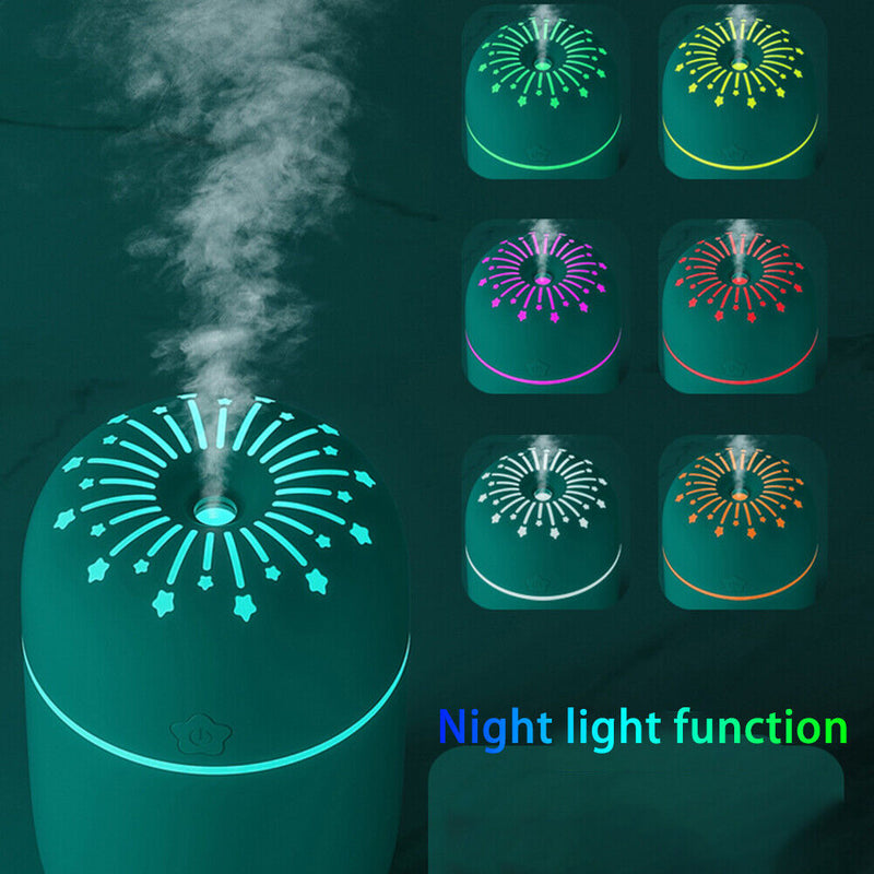 USB Night Light Air Humidifier Home Car Desktop Aroma Oil Diffuser (Green)
