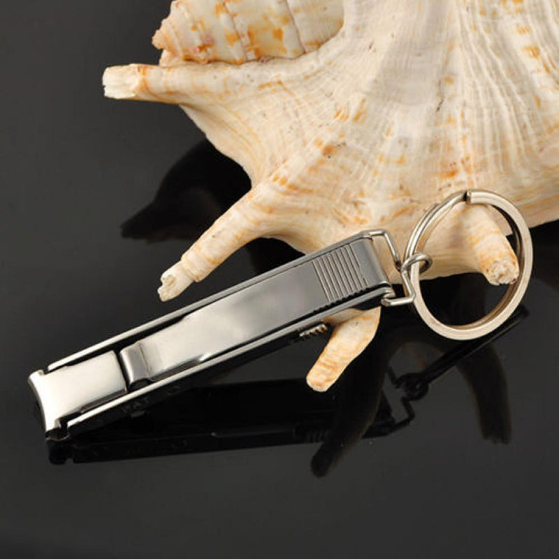 EDC Foldable Ultra-thin Keyring Trimmer Cutter Nail Clipper Stainless Steel