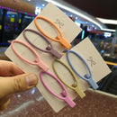 Cute Geometric Colourful Frosted Side Hair Clip Hairpins 3pcs Set BB Clips