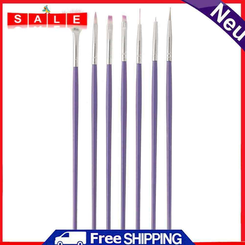 7pcs Manicure Design Painting Pen Gel Polish Builder Carving Nail Art Brush