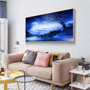 D DIY Full Round Drill Diamond Painting Blue Moon Star Lake