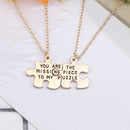 Statement Jewelry Couples Necklace Geometric Puzzle Romantic Pendant Lovers