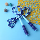 Skipping Rope Professional Rope Skipping Soft Beads Unknotted Rope (Blue)