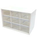 Dustproof Storage Box 9 Grids Desktop Transparent Household Drawer Storage Box