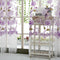 4pcs Peony Curtain Living Room Bedroom Home Door Window Curtain (Purple)