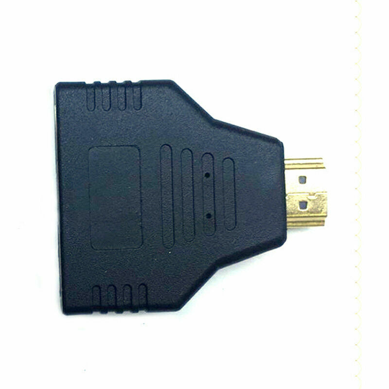 1080P PVC Male Plug to Double HDMIS Female 1 in 2 Out Adapter Splitter UKQQ I0H5