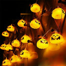 Halloween 10 LED Pumpkin String Lights Lantern Lamp Home Party Christmas Decors