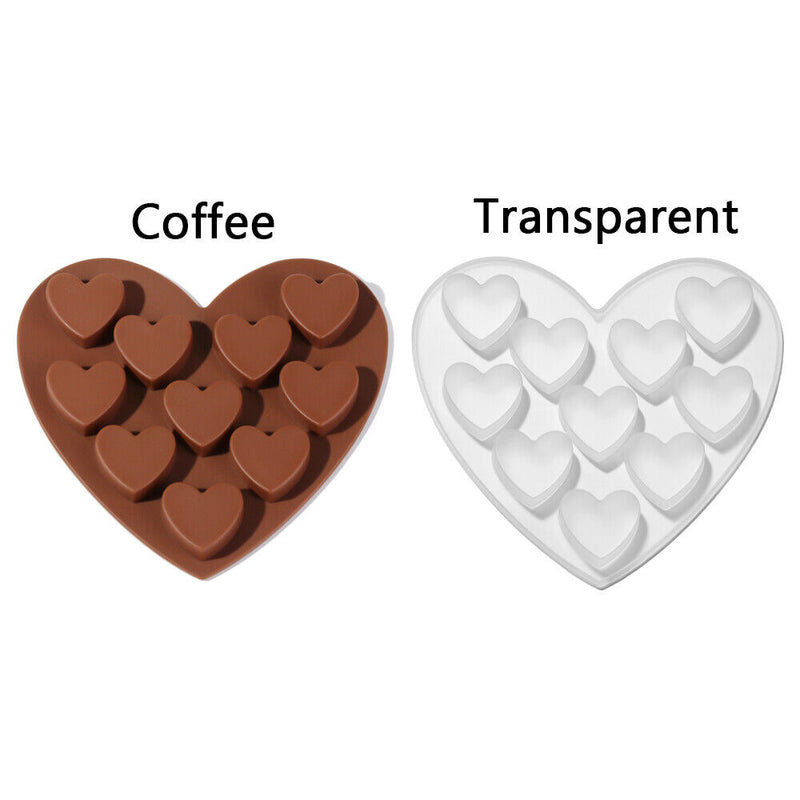 DIY Decor Cake Making Ice Tray Chocolate Mold Heart Shaped Silicone Mould