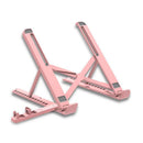 Foldable Holder Adjustable Tablet Stand Bracket for Laptop Phone (Pink) Newly