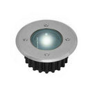 Solar Powered LED Decking Floor Spot Lights White Steel Garden Lamp Q6V9
