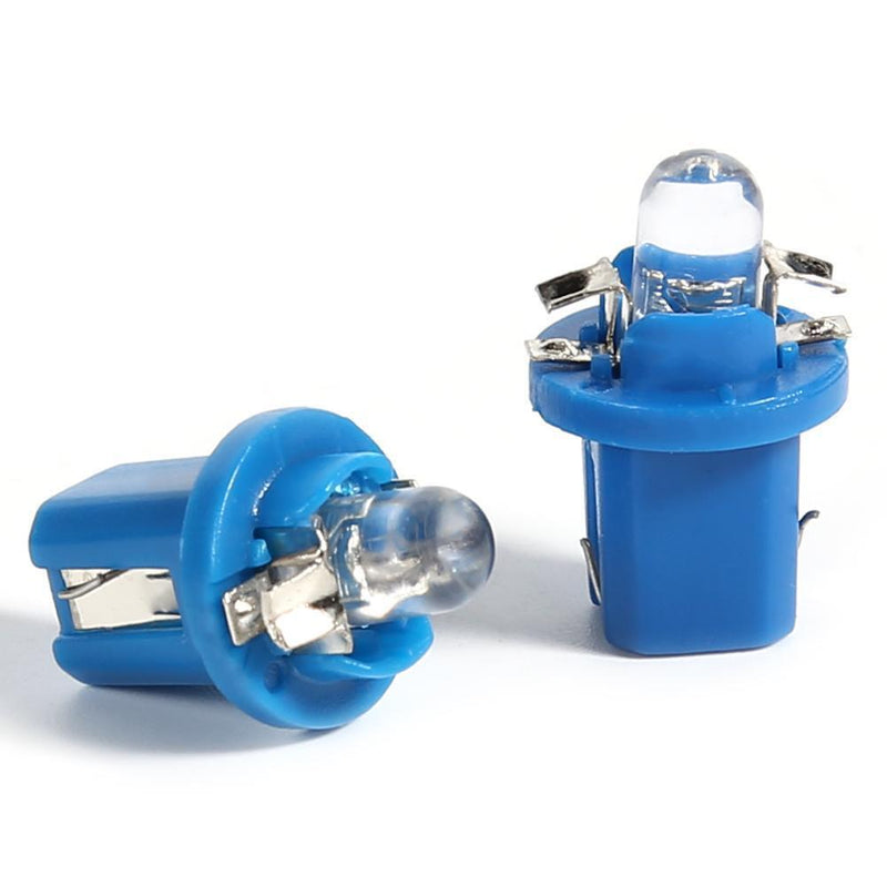 10pcs T5 B8.5D LED Car Light Auto Dashboard Instrument Light Bulbs (Blue) Newly