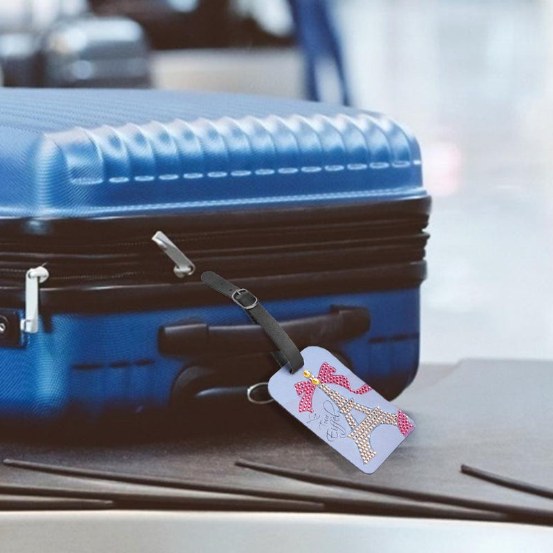 DIY Diamond Painting Special Shape Tower Ribbon Type Label Luggage Boarding Pass