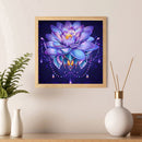 11CT Full Embroidery DIY Purple Lotus Stamped Cross Stitch Art Needlework K