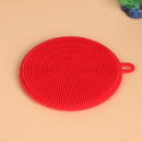 Silicone Dish Bowl Cleaning Brushes Scouring Pad Pot Pan Wash Brushes Red