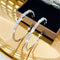 Elegant Big Circle Drop Dangle Stud Round Shape Round Hoop Earrings Crystal