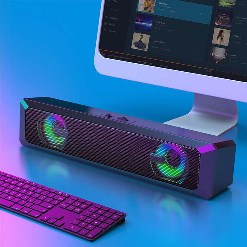 A4 USB Wired Sound Bar 6W Stereo Surround Speaker Music Player for PC Theater TV