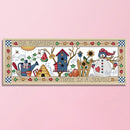 Cartoon Cross Stitch Kits 14CT Stamped Embroidery Set DIY 2-Beach Cotton Thread