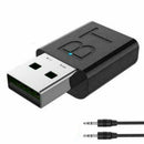 Black 2 in 1 USB Bluetooth 5.0 Receiver Transmitter Wireless HOT Adapter J2M0