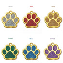 Anti-lost Footprint Puppy Pet ID Tag Dog Collar Pendant Dogs Name Tags