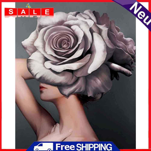 40x50cm Frameless Flower Girl Painting DIY Oil Paint By Numbers Picture Decor