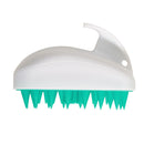 Silicone Head Body Scalp Massage Brush Hair Washing Clean Combs (White) Newly