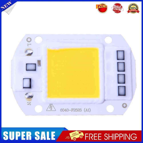 10pcs 50W LEDs Floodlights COB Chip 220V Input Integrated IC (Warm White)