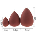 Makeup Sponge for Foundation, Water Drops, Reusable, 3-Piece