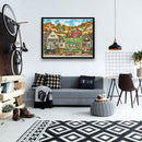 5D DIY Full Drill Diamond Painting Village View Cross Stitch Needlework Round Rh