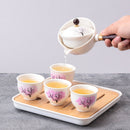 Portable Chinese Gongfu Kung Fu Tea Set 360 Rotating Teapot Ceramic Tea Maker