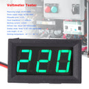 AC70-500V 2 Wires LED Digital Voltmeter Voltage Meter Volt Tester (Green)