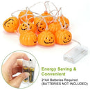 Halloween 10 LED Pumpkin String Lights Lantern Lamp Home Party Christmas Decors