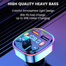 Car Bluetooth Compatible 5.0 FM Transmitter LED Display Car Accessory
