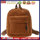 Women School Corduroy Solid Color Backpack Autumn Winter Fashion Small Rucksack