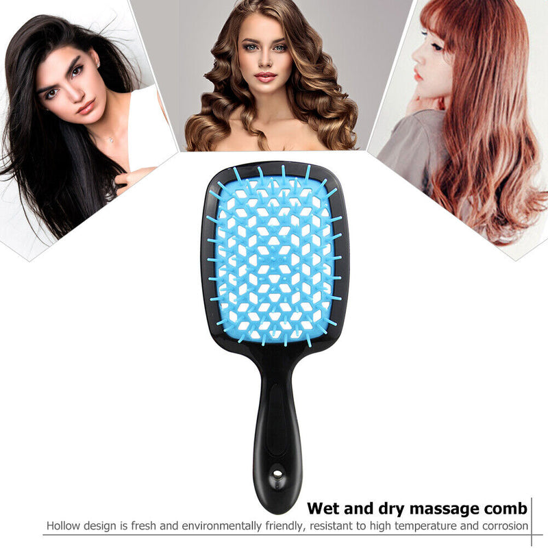 Hollow Airbag Massage Comb Straight Curly Hair Care Styling Brush (Green) Newly