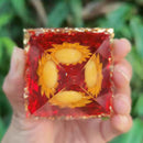Orgonite Pyramid Crystal Energy Orgone Generator Reiki Balancing Wealth Gather