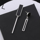 Rectangle Asymmetry Eardrop Women Jewelry Crystal Earrings Geometric Dangler